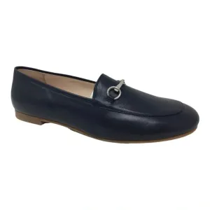 1200 - Navy Soft Leather Flat Loafer for Girl/Boy by London Kids