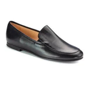 1346 - Black Soft Leather Flat Loafer for Boy by London Kids