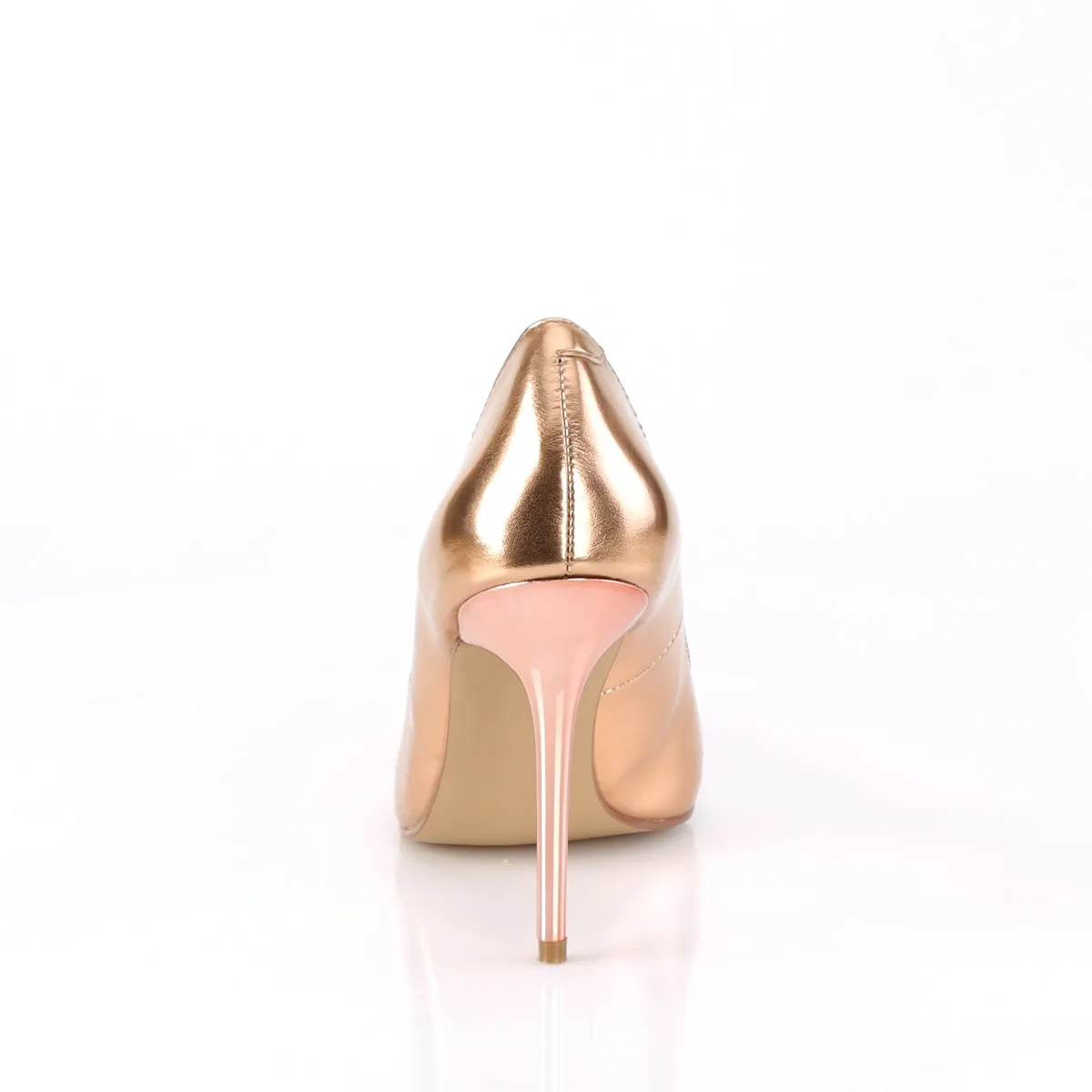 4 Inches Rose Gold Metallic Classic Stilettos