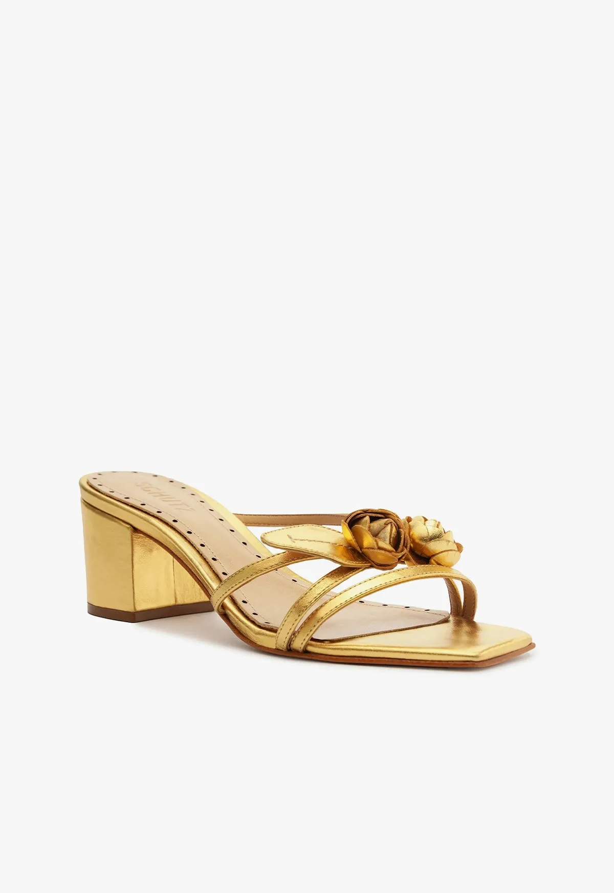 Alma Metallic Leather Sandal