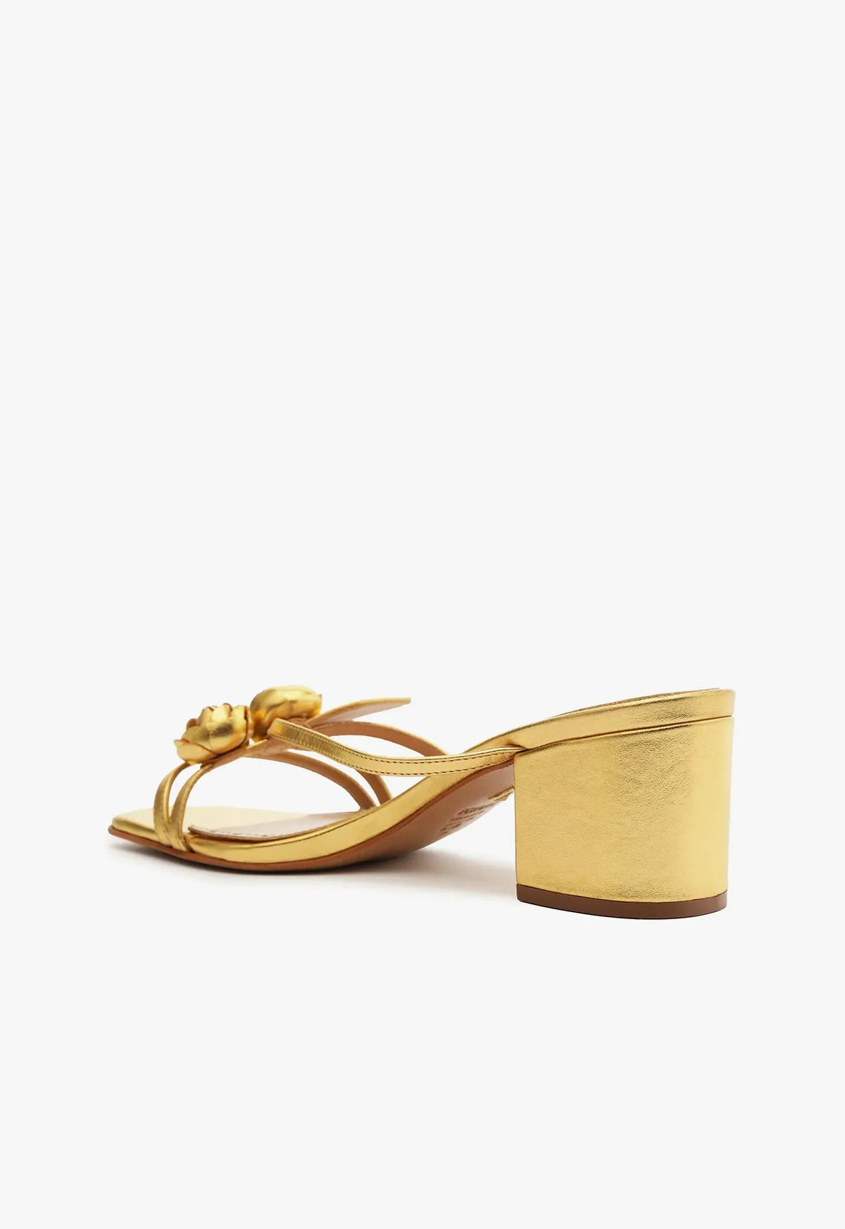 Alma Metallic Leather Sandal