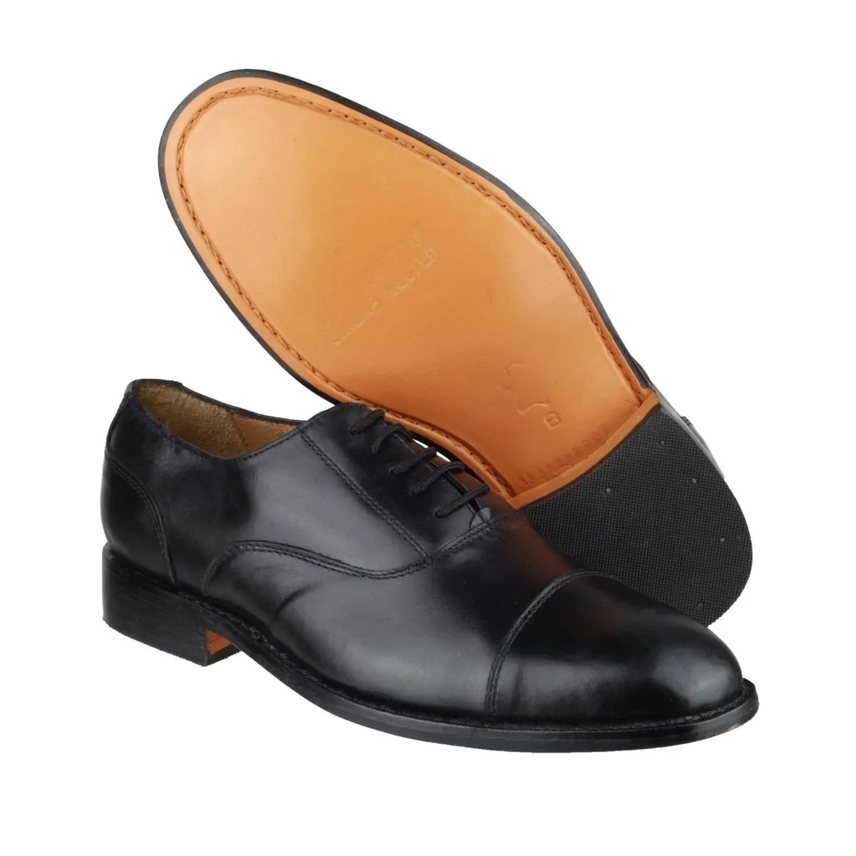 Amblers James Leather Soled Oxford Dress Shoe Black