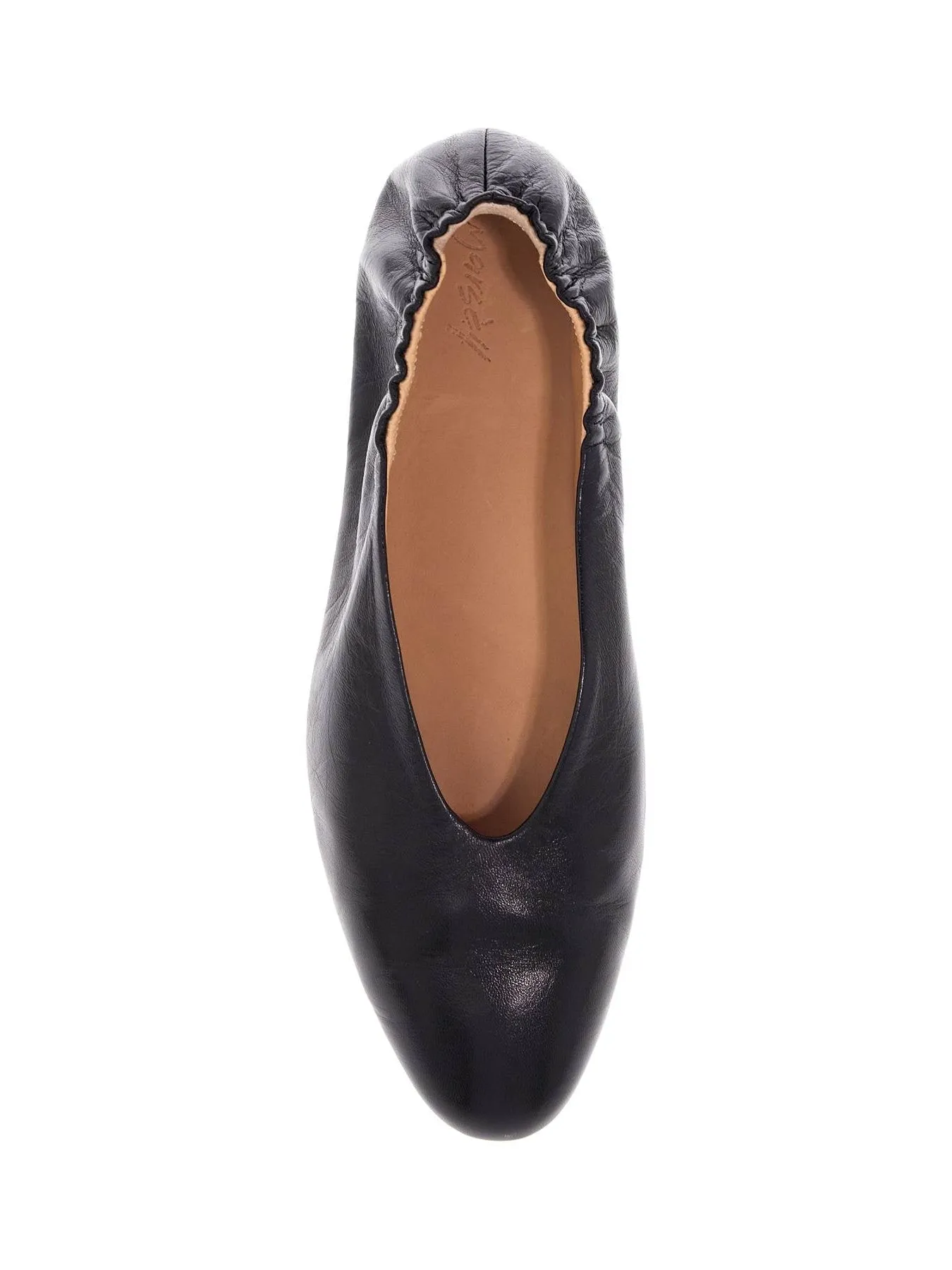 Ballerina Crinkled Leather Flats