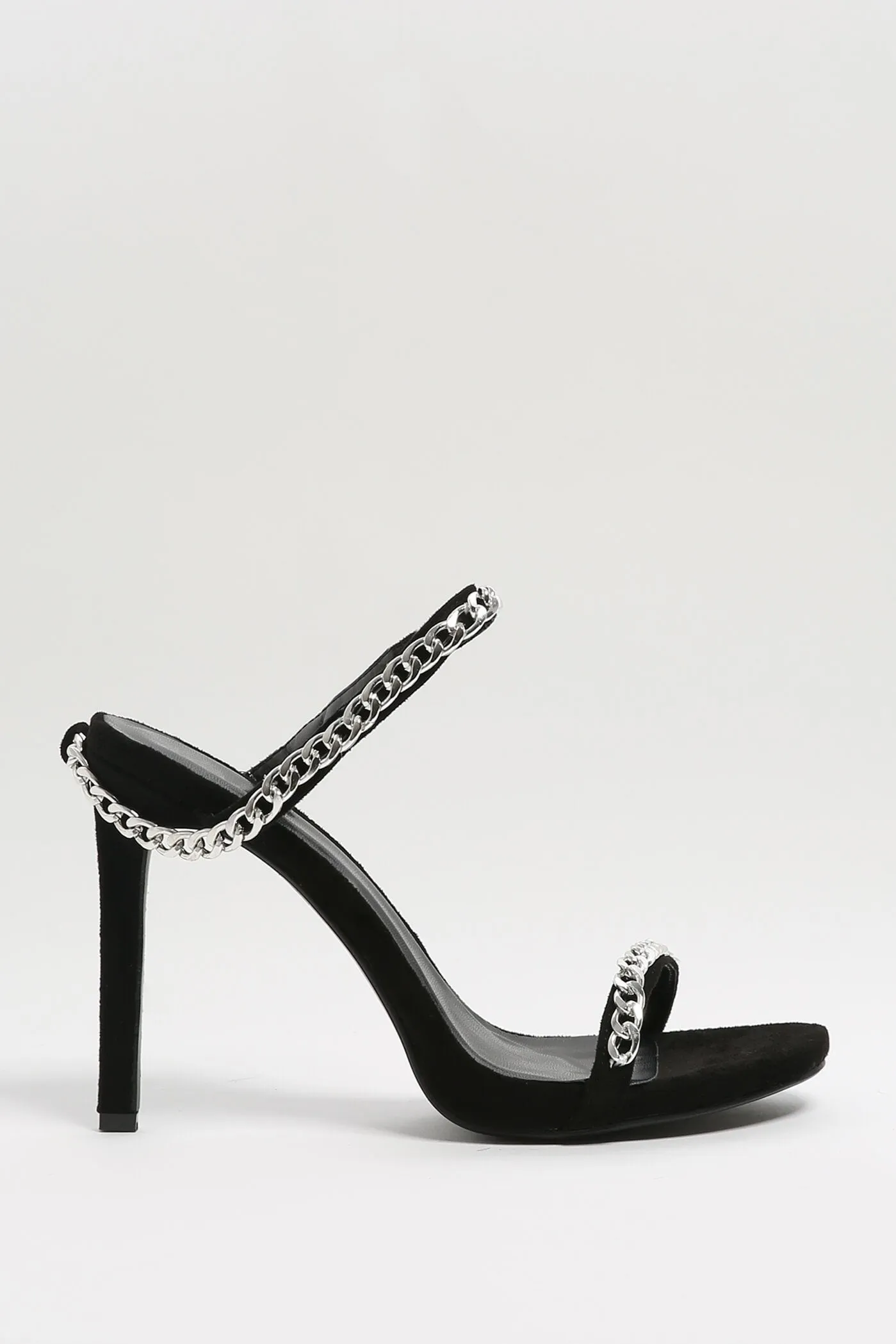 Black Chain High Heel Sandal