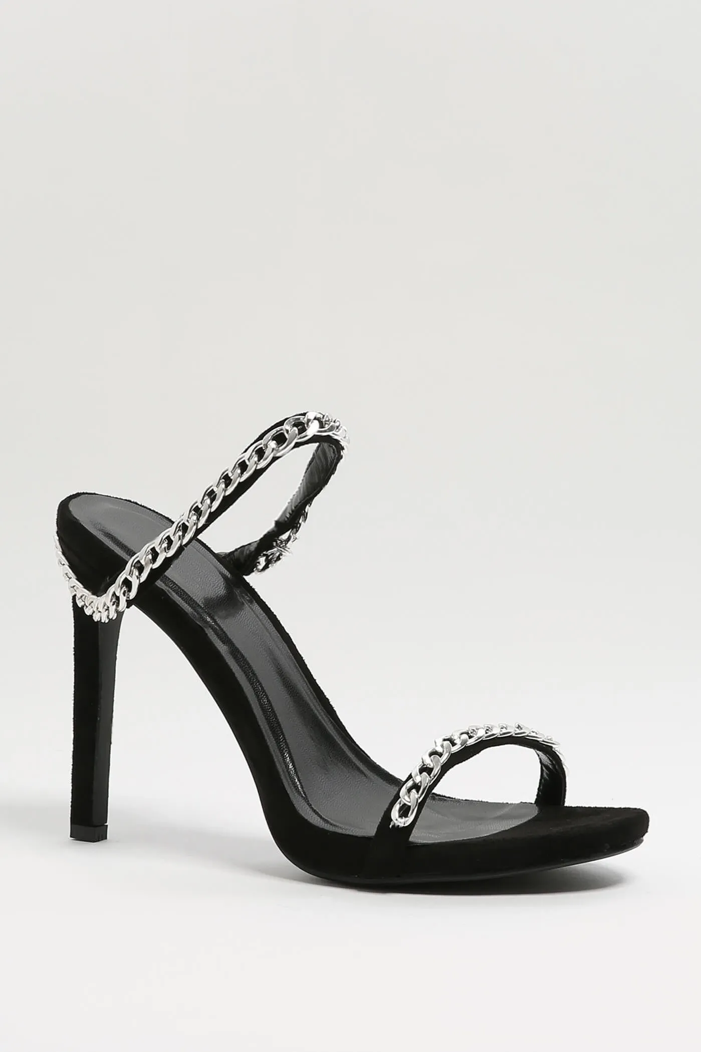 Black Chain High Heel Sandal