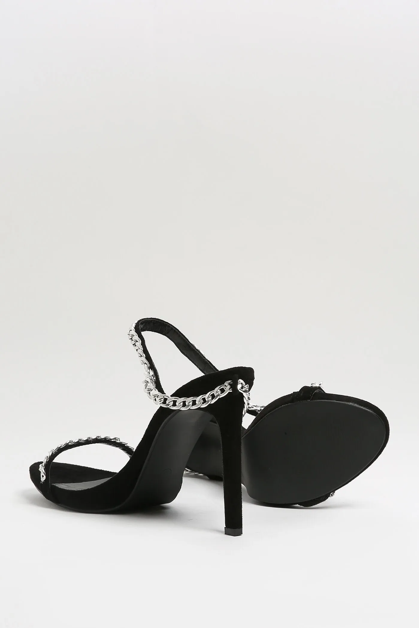 Black Chain High Heel Sandal