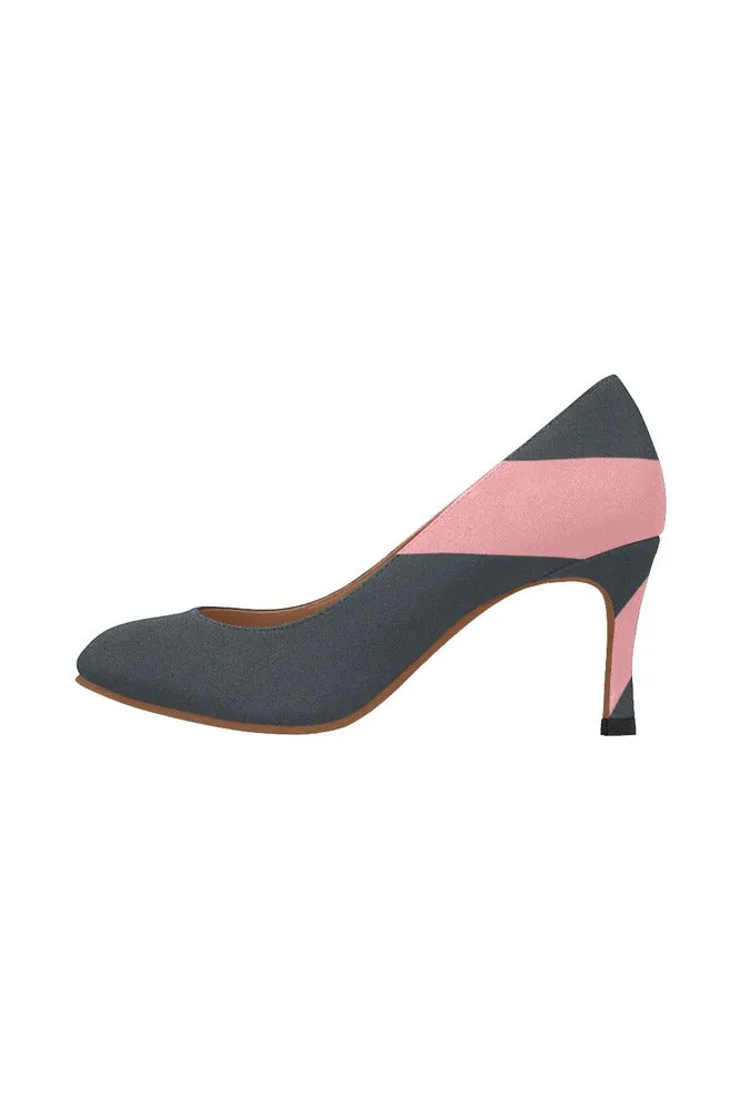 Bold Pink Stripe Women's High Heels