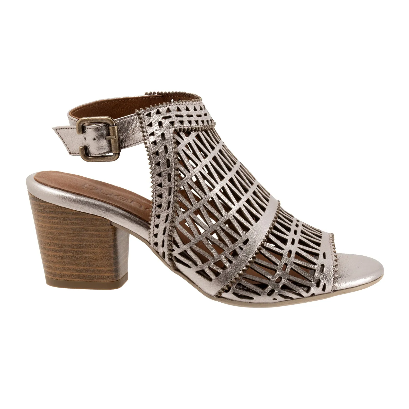 Bueno Candice Heeled Sandal (Women) - Dark Silver