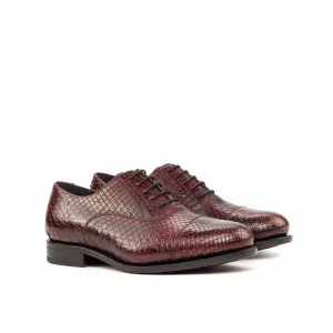 Burgundy Python Oxford Shoes