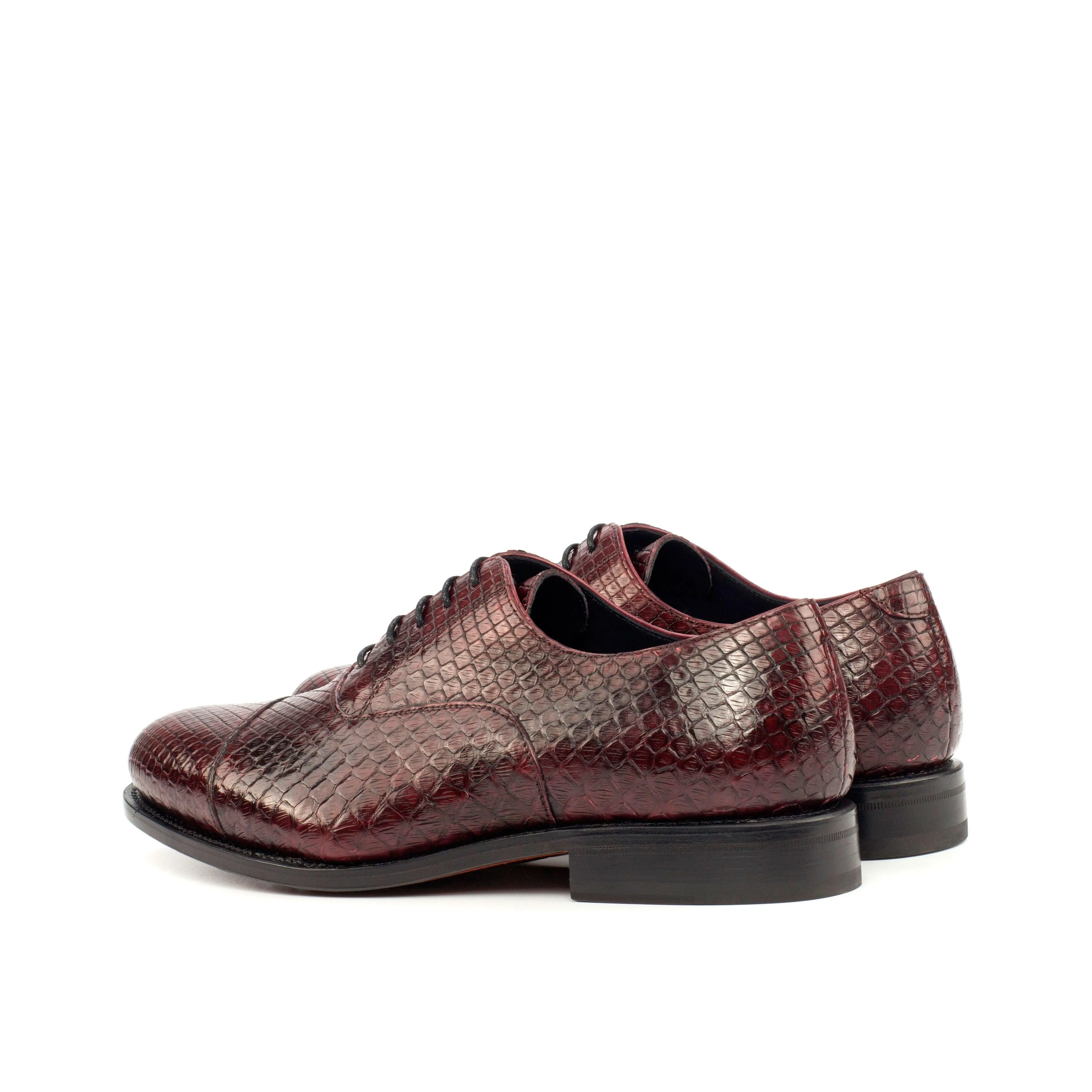 Burgundy Python Oxford Shoes