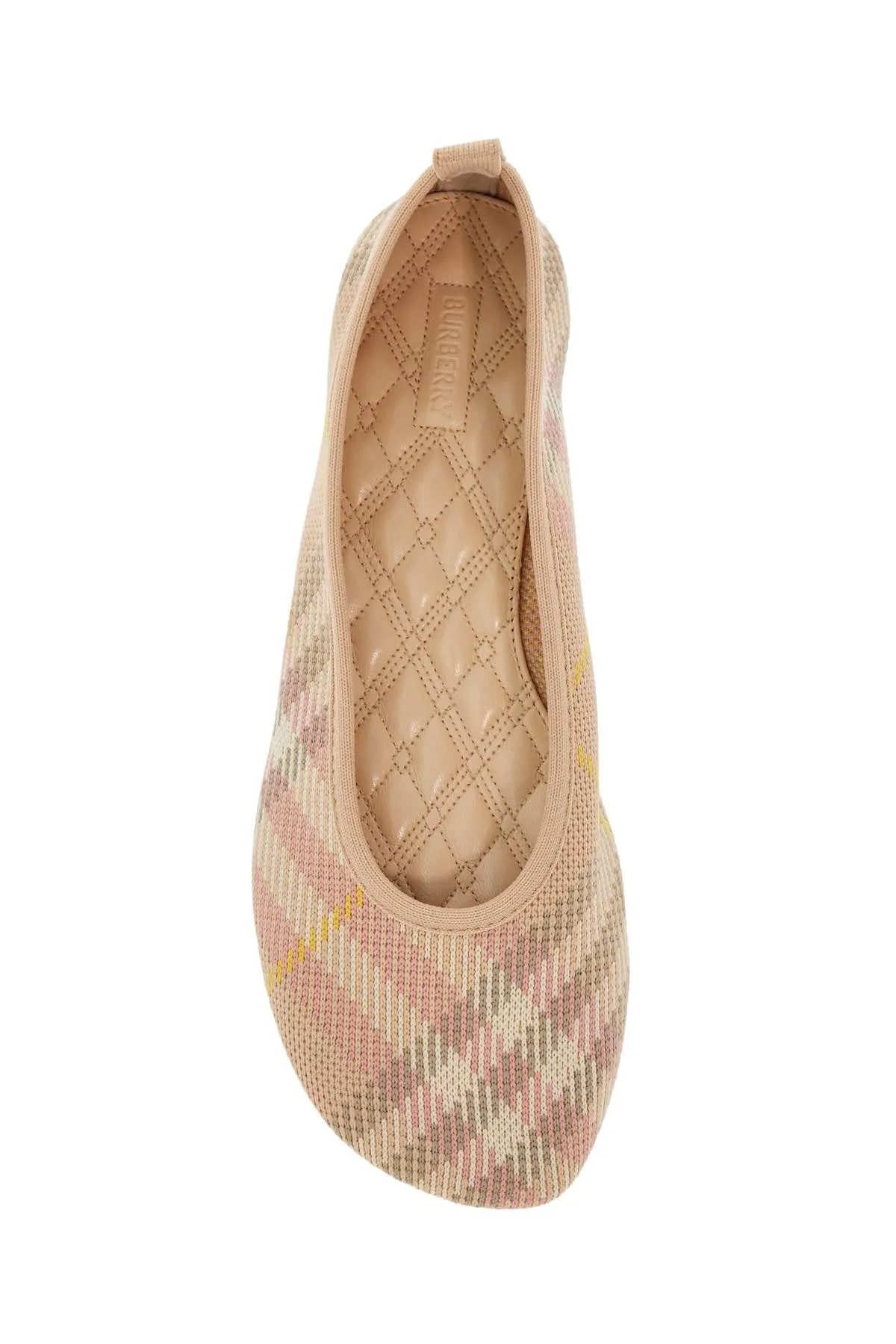 Check Knit Ballet Flats