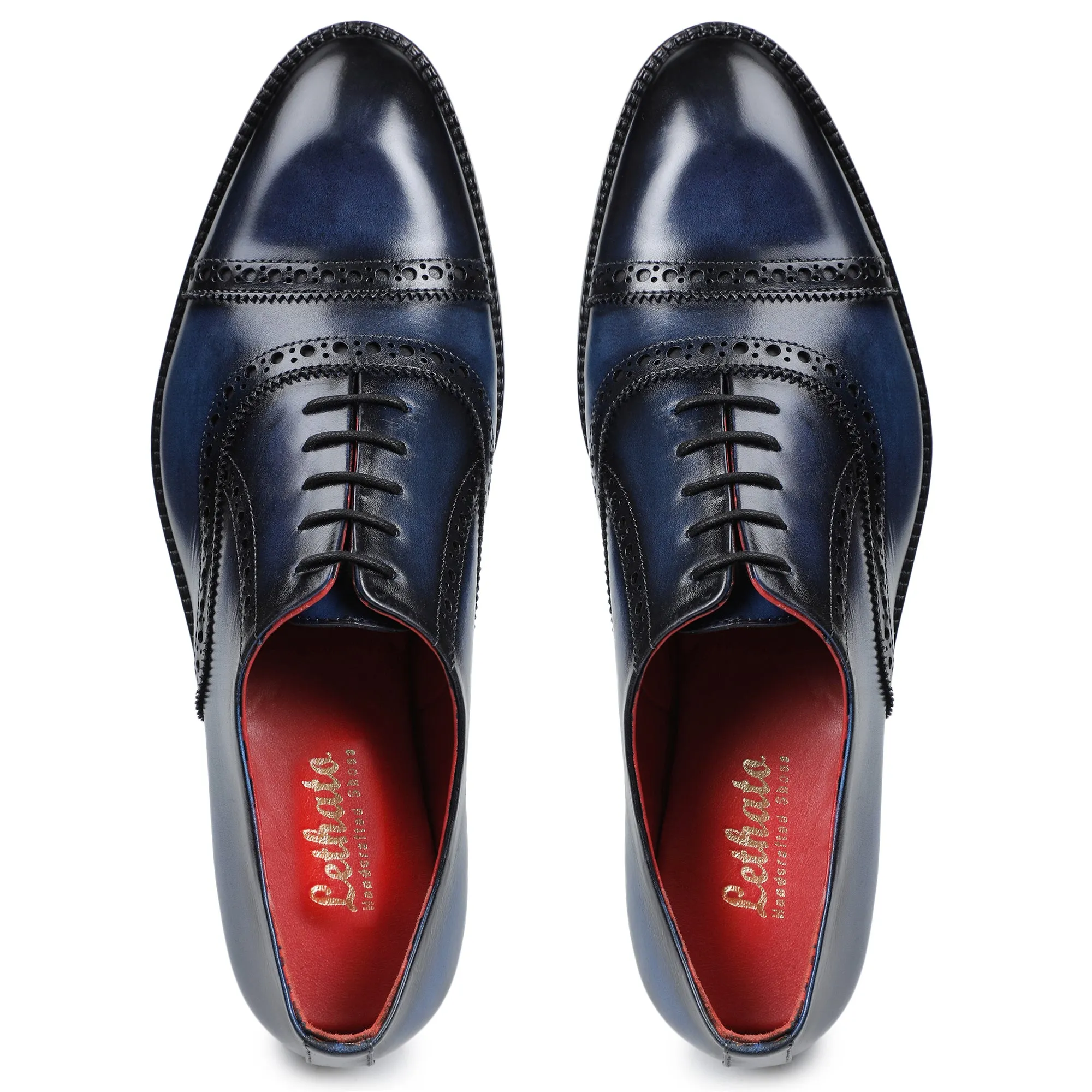 Classic Captoe Oxford - Navy Blue