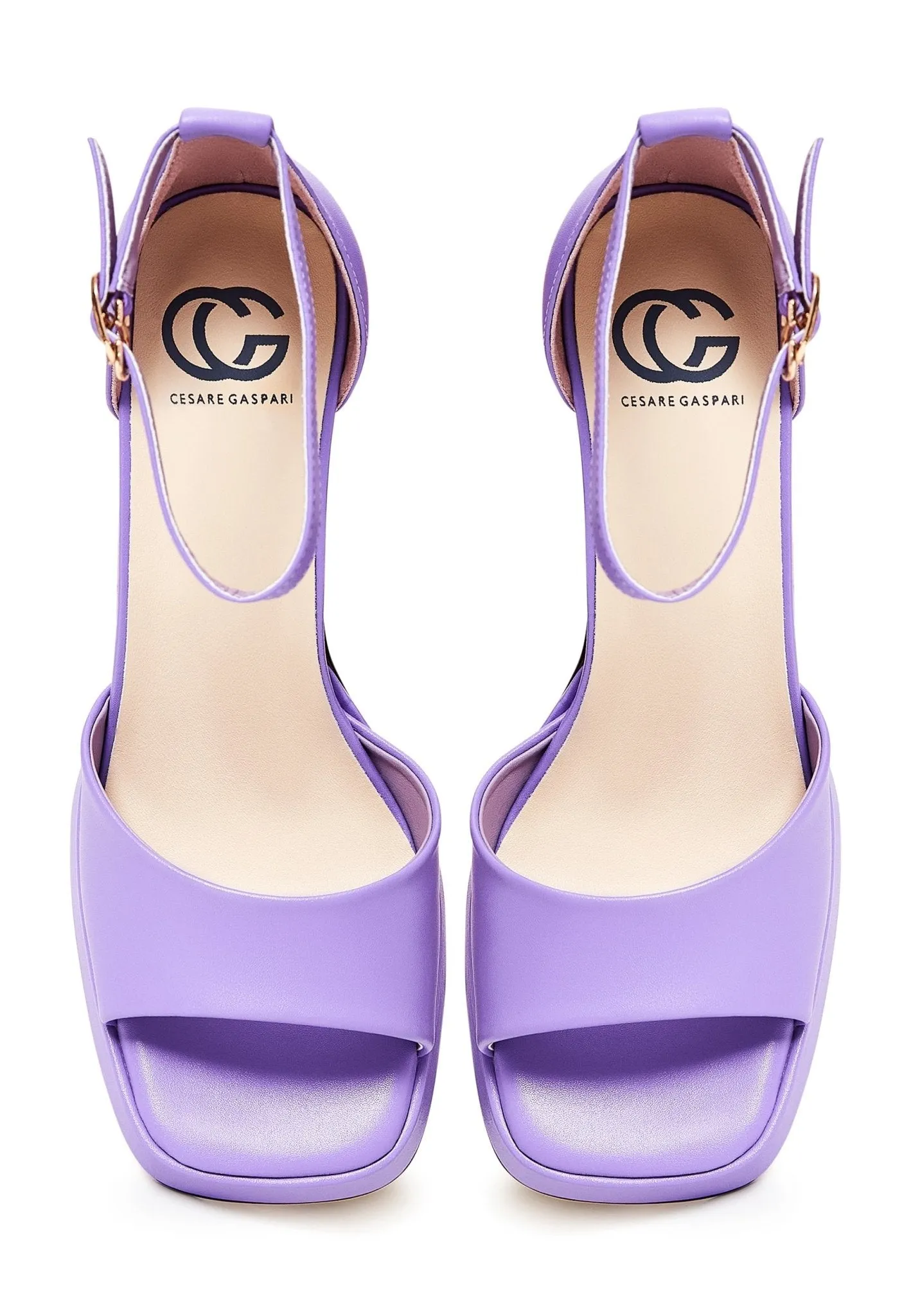 Classic Open Toe High Heel Sandals - Lilac