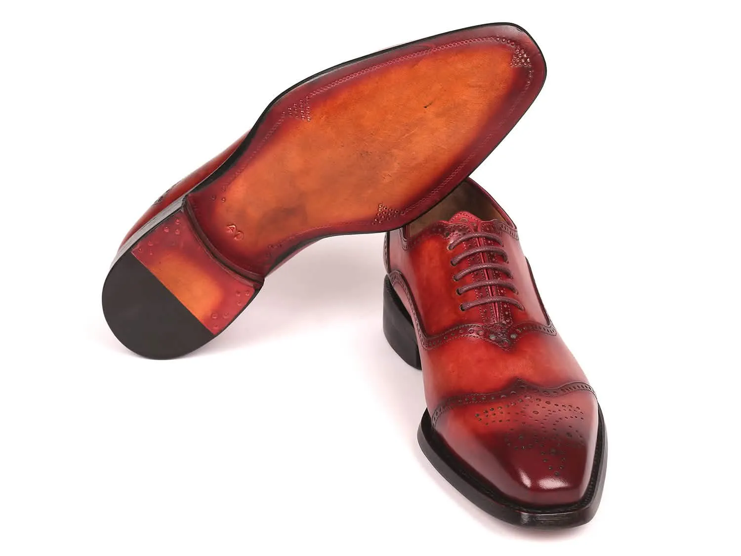 Custom Reddish Brown Goodyear Welted Oxford Shoes by Paul Parkman