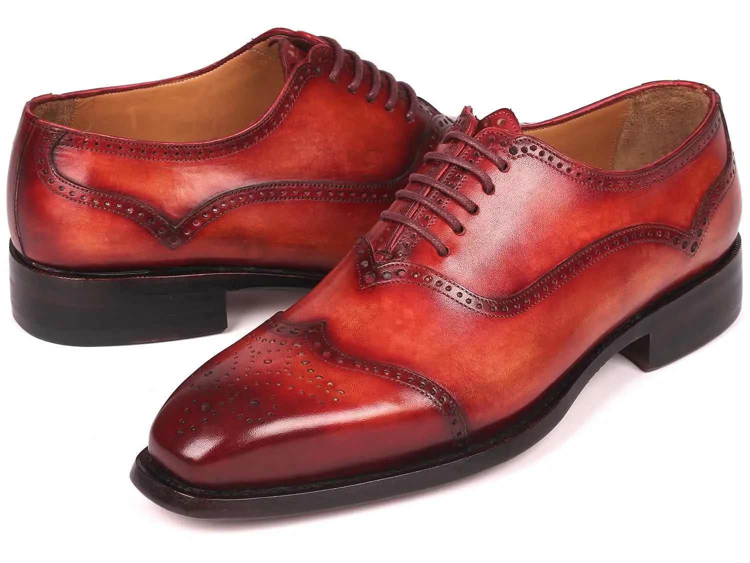 Custom Reddish Brown Goodyear Welted Oxford Shoes by Paul Parkman