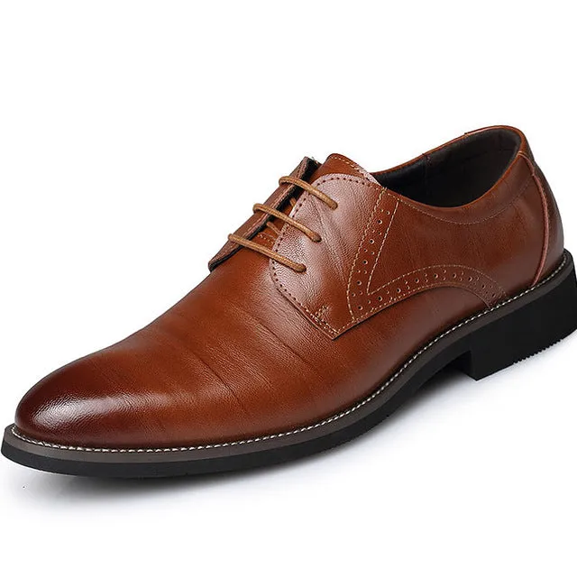 Dress Shoes Wedding Shoes Breathable Business Shoes Lace-up Flat Shoe Mens Oxfords Size 38-45