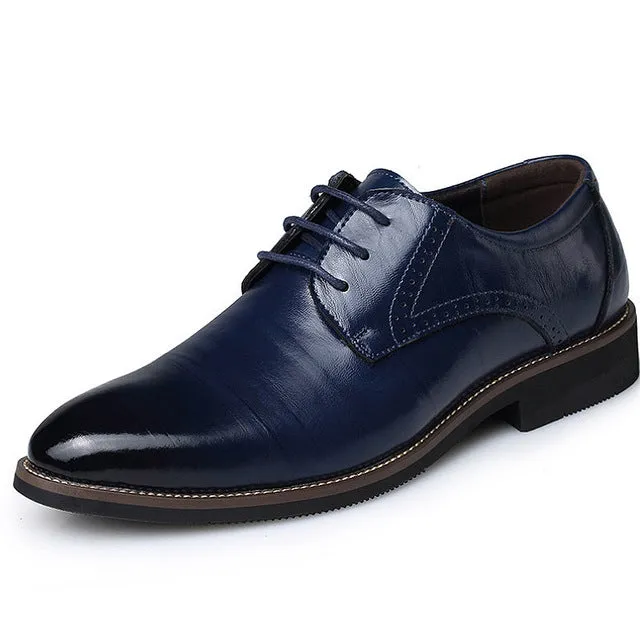 Dress Shoes Wedding Shoes Breathable Business Shoes Lace-up Flat Shoe Mens Oxfords Size 38-45