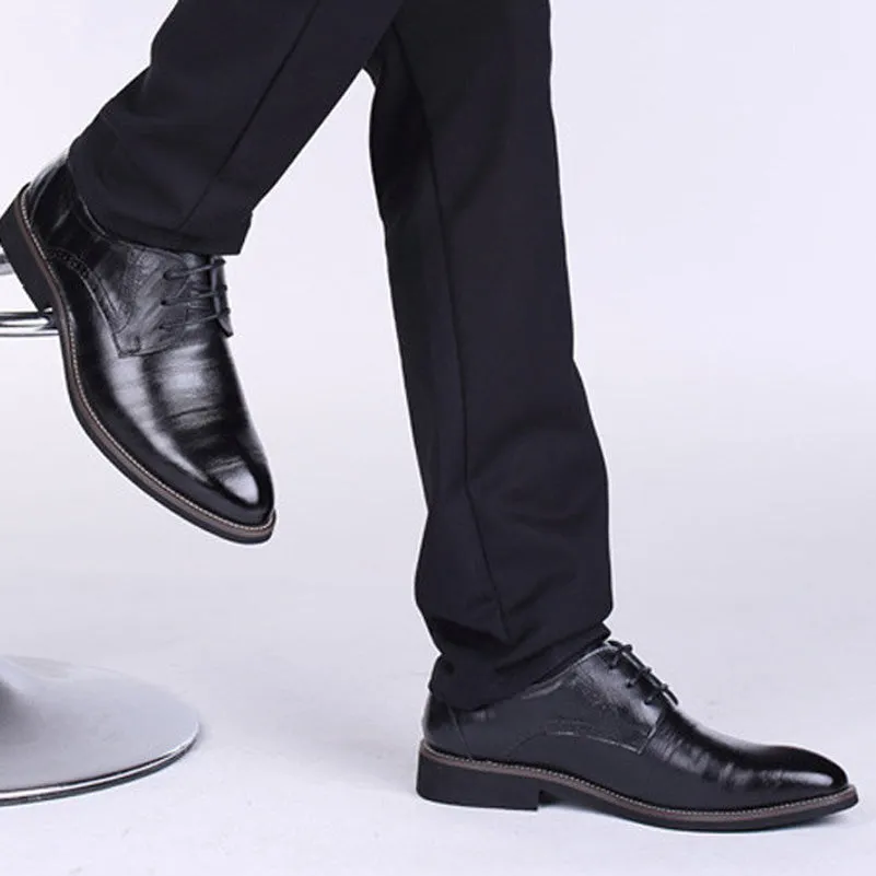 Dress Shoes Wedding Shoes Breathable Business Shoes Lace-up Flat Shoe Mens Oxfords Size 38-45