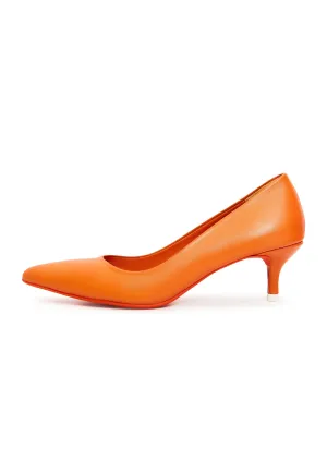 Elegant Luxe Pumps - Orange