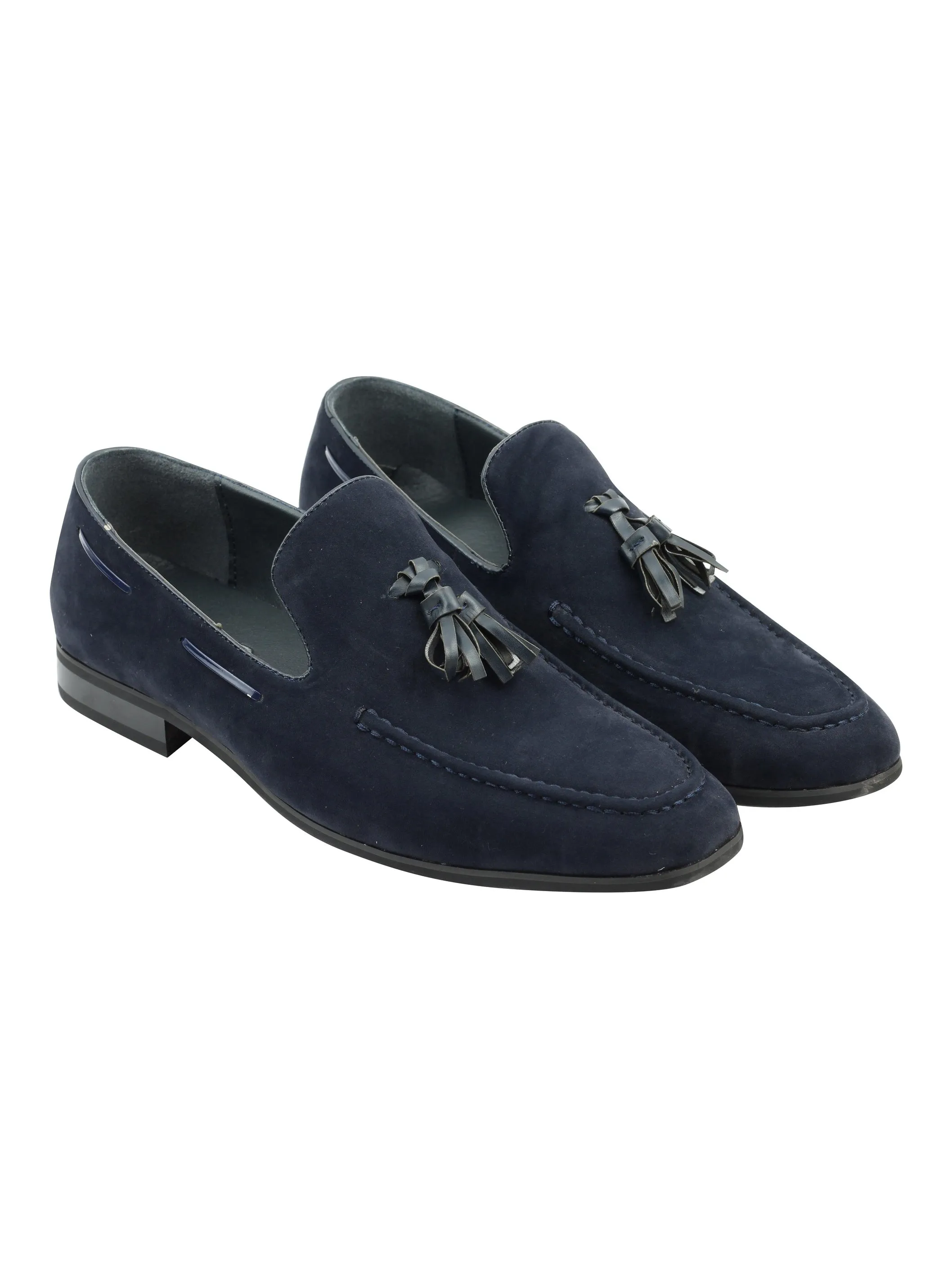 Faux Suede Leather Tassel Loafers