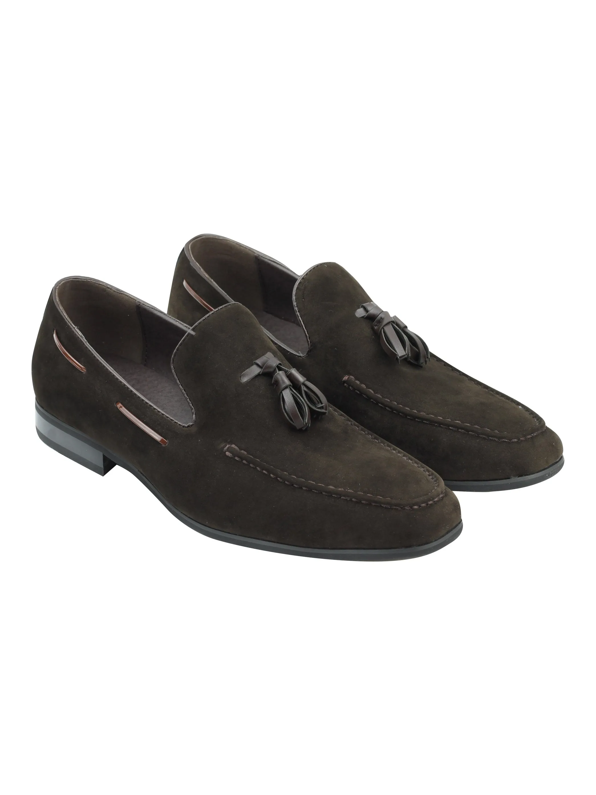 Faux Suede Leather Tassel Loafers