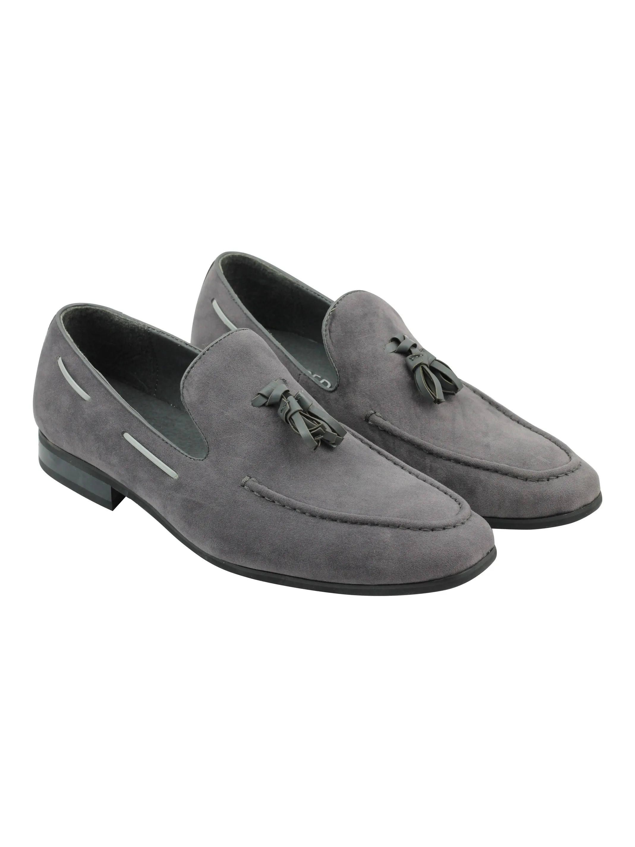 Faux Suede Leather Tassel Loafers