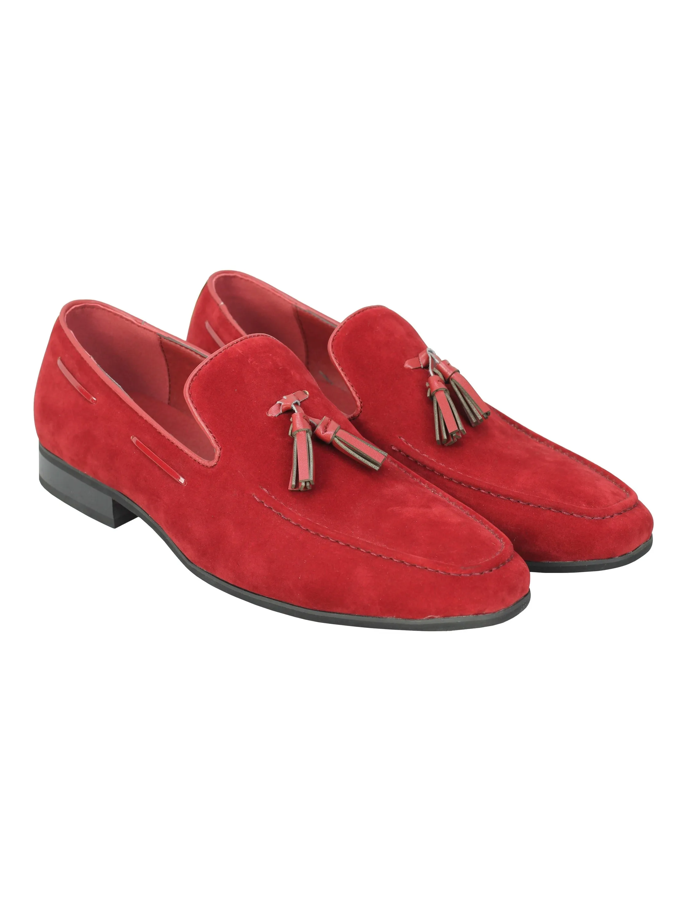 Faux Suede Leather Tassel Loafers