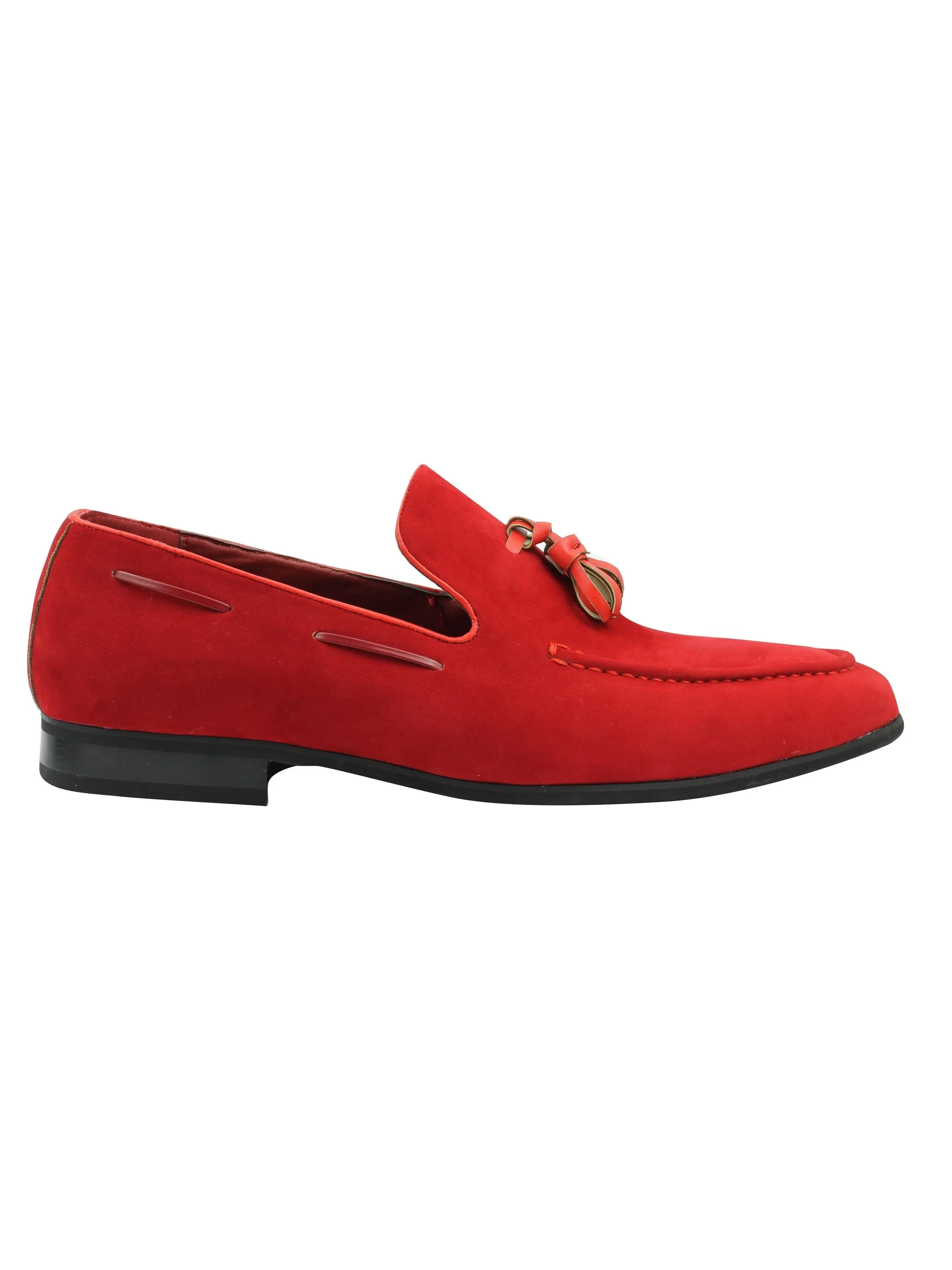 Faux Suede Leather Tassel Loafers