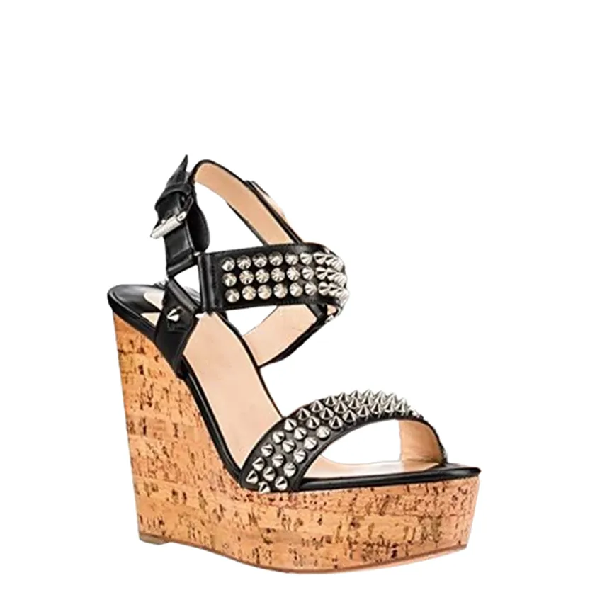 Funki Buys | Shoes | Women's High Heeled Spike Wedge Sandal