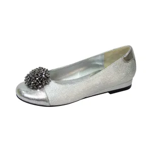 FUZZY Andie Women's Wide Width Dress Casual Round Toe Flats with Bow