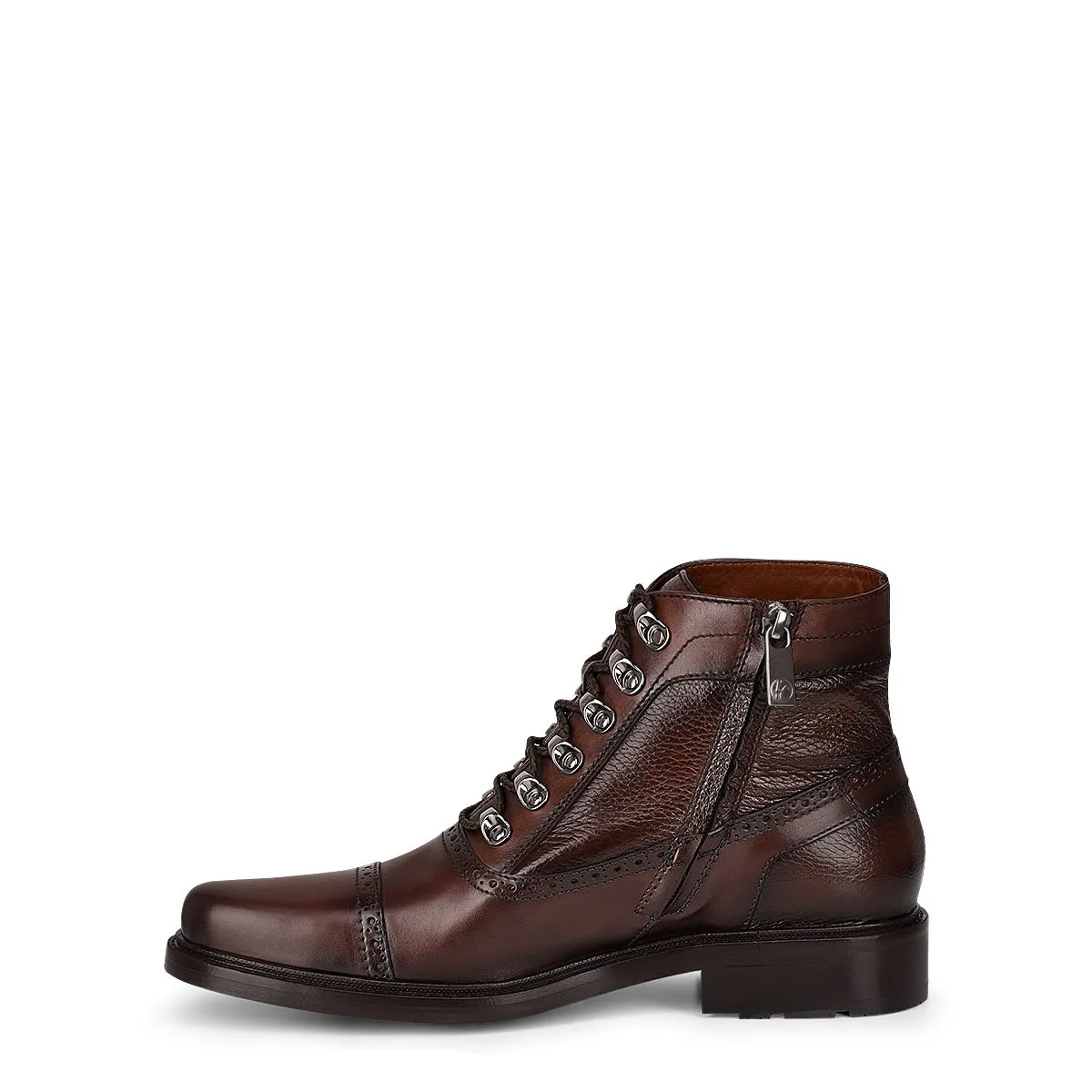 G88BSVN - Cuadra chocolate casual dress calfskin ankle oxford boots for men