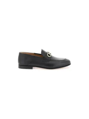 Gin Gancini Leather Loafers