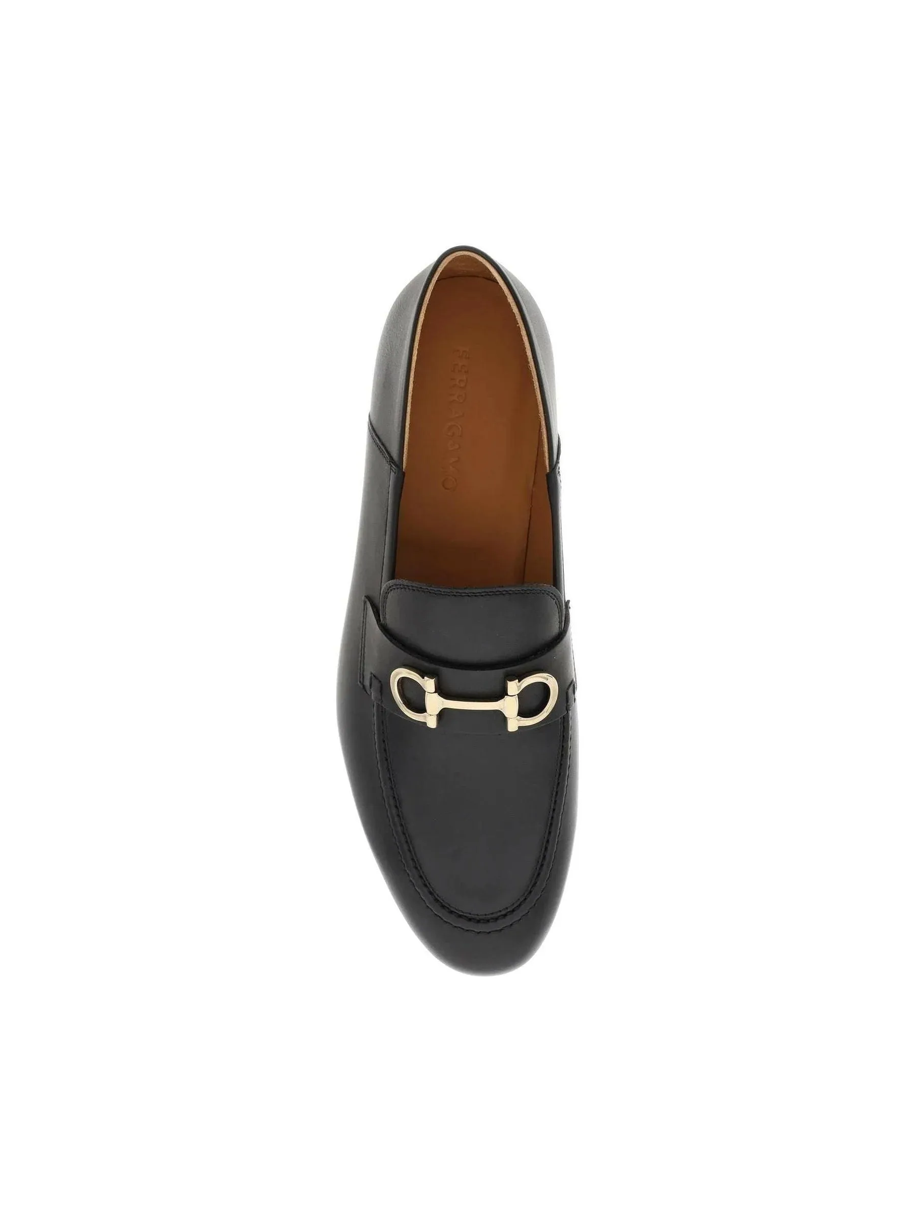 Gin Gancini Leather Loafers