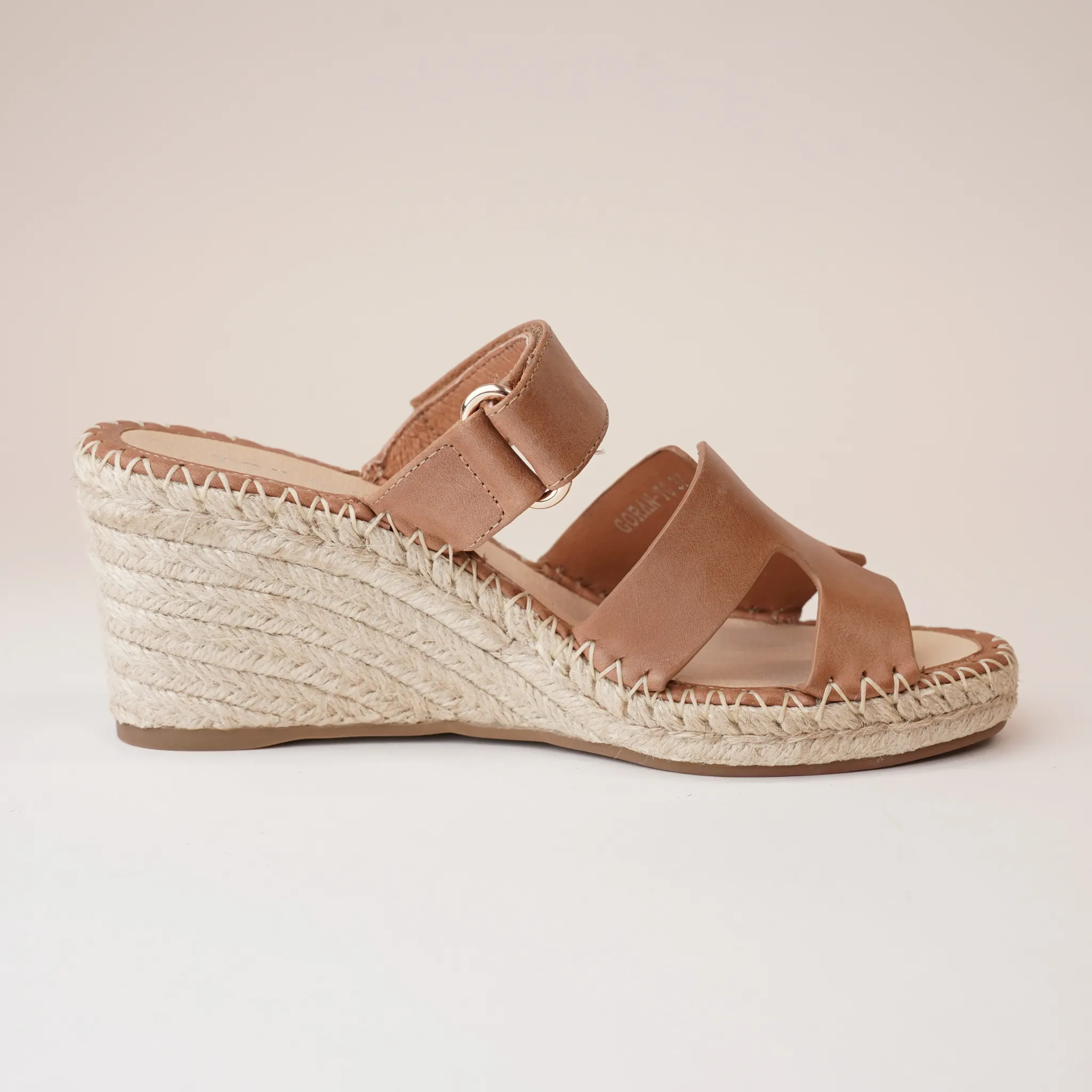 Goran Tan Leather Espadrille Wedges