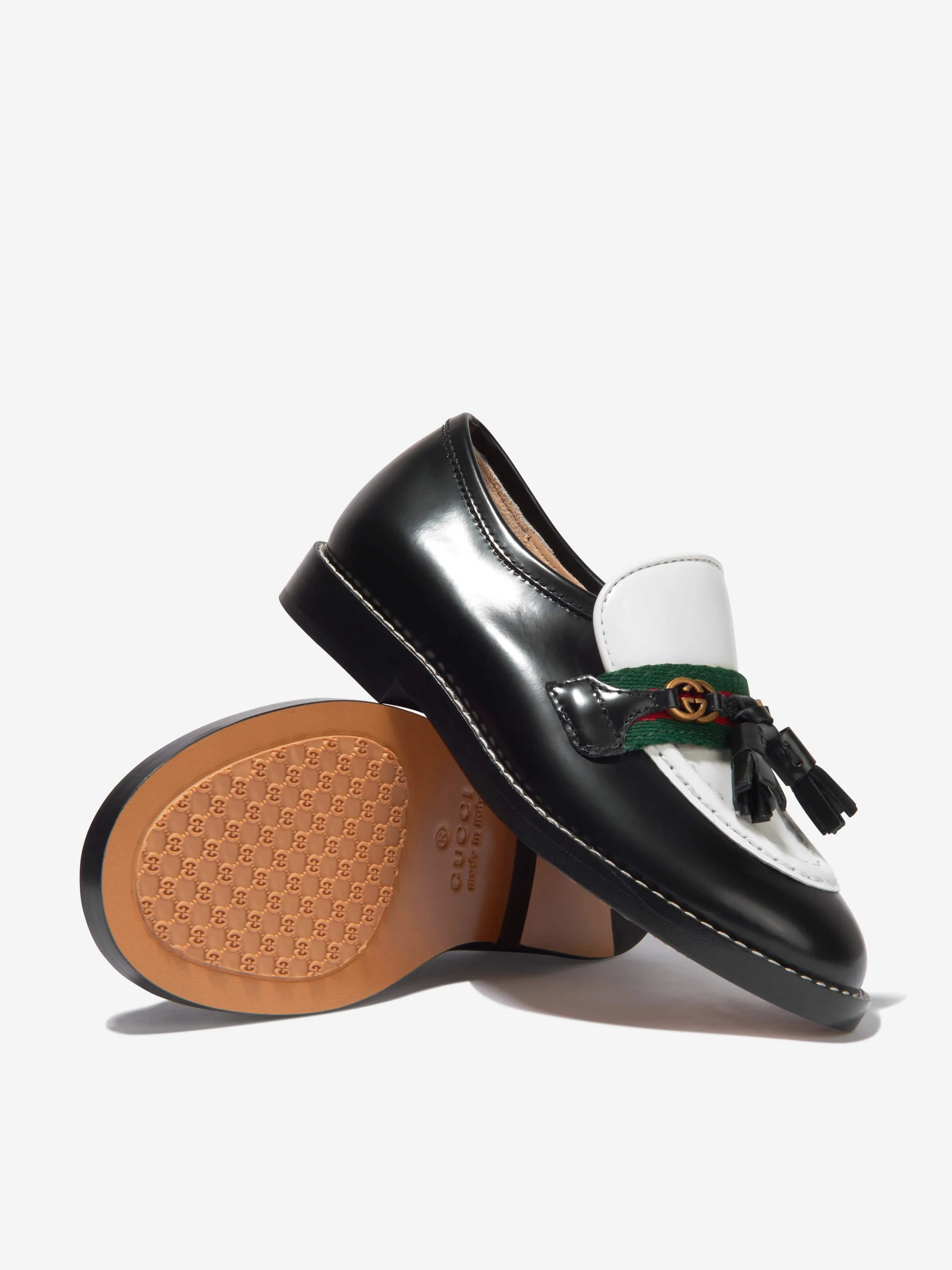 Gucci Unisex Leather Tassel Loafers