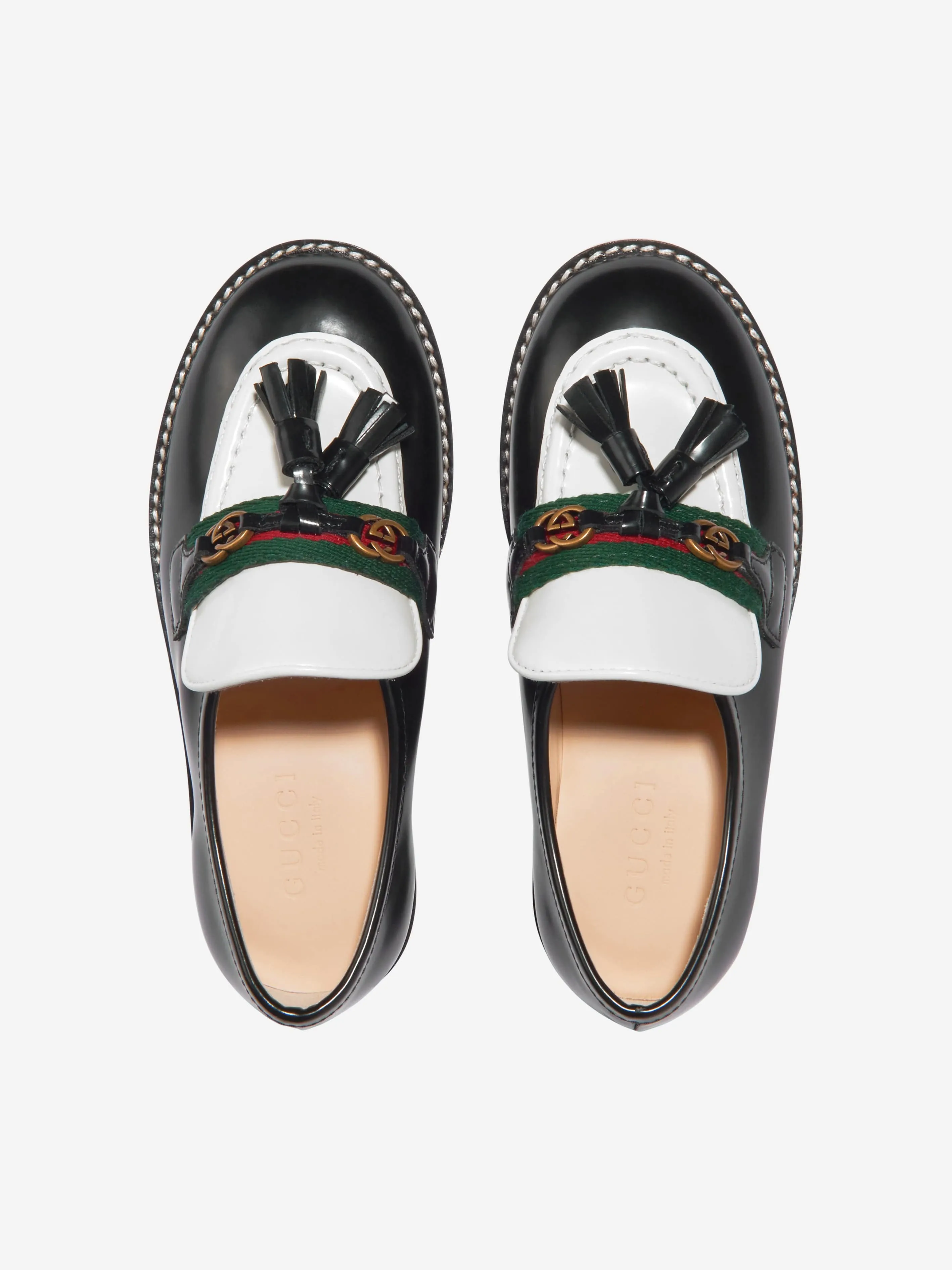 Gucci Unisex Leather Tassel Loafers