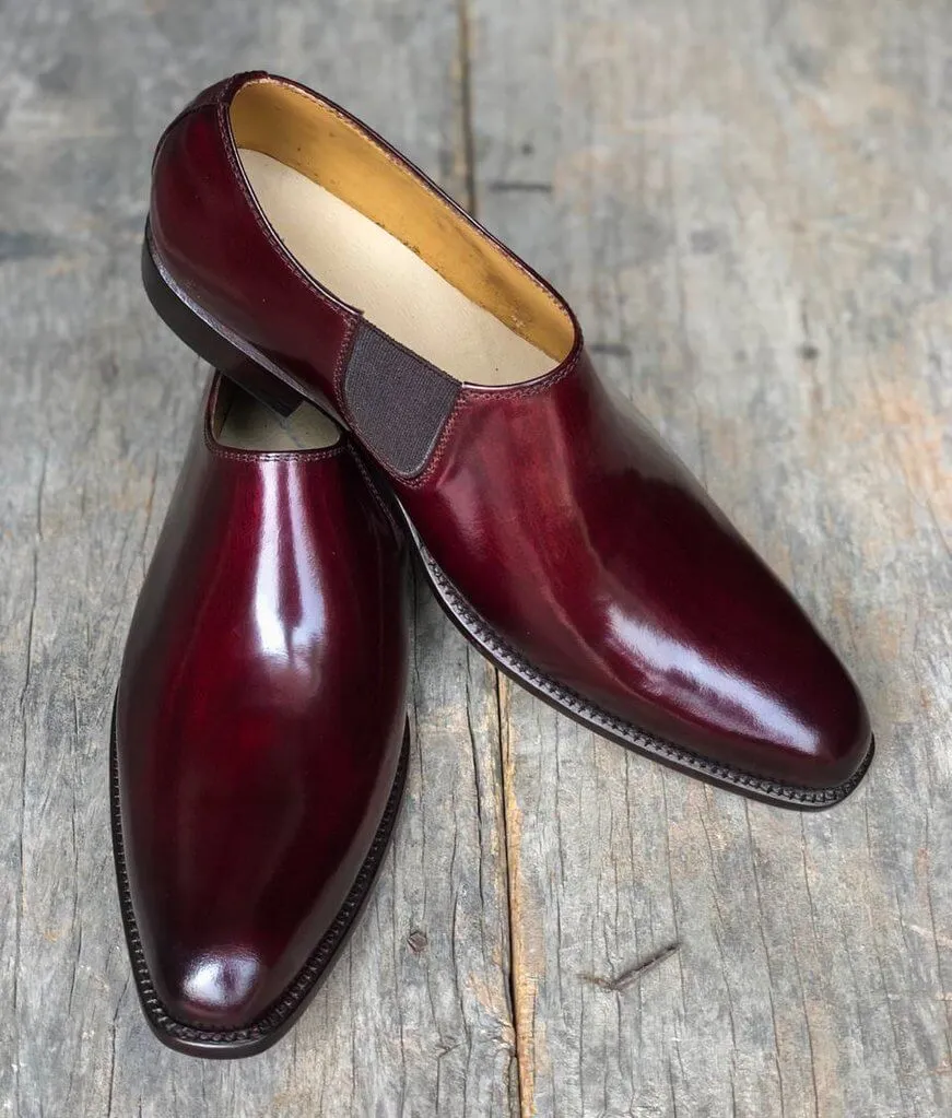 Handmade Men's Burgundy Leather Loafers, Men Designer Dress Formal Luxury Party Shoes