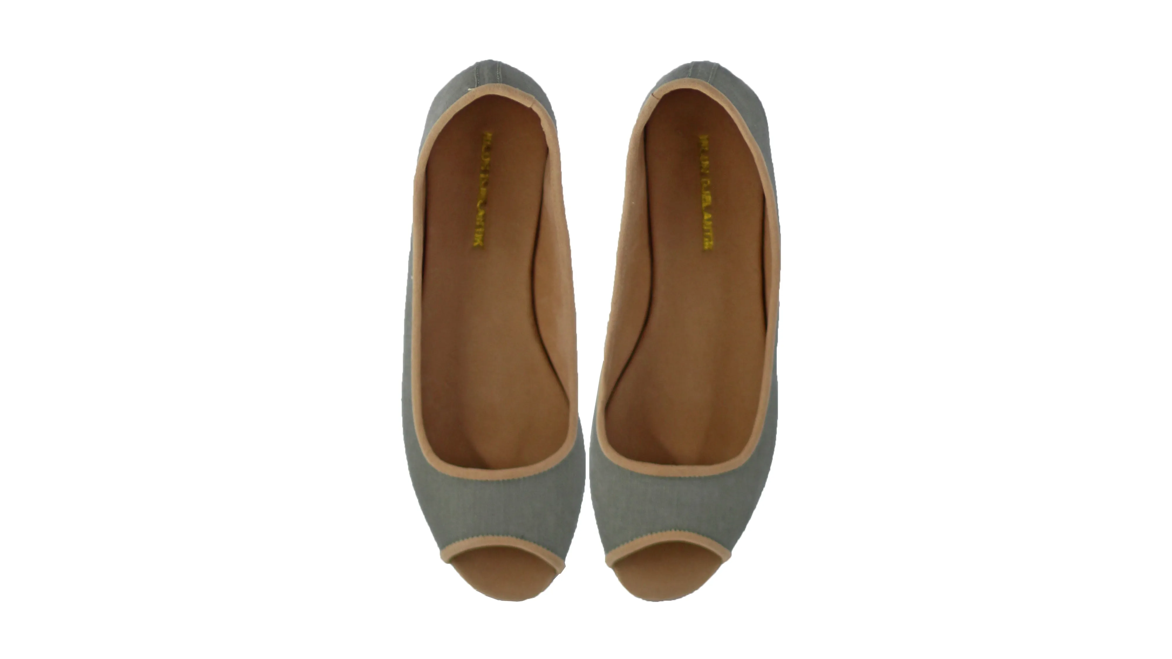 Kate Peeptoe 20mm Ballet - Army Linen