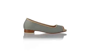 Kate Peeptoe 20mm Ballet - Army Linen