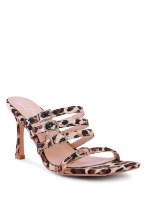 Leopard Nyle Platform Heeled Sandals