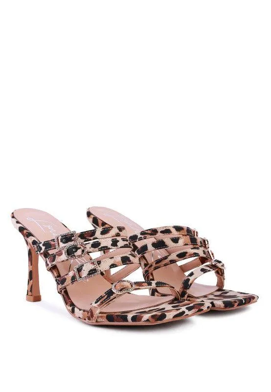 Leopard Nyle Platform Heeled Sandals