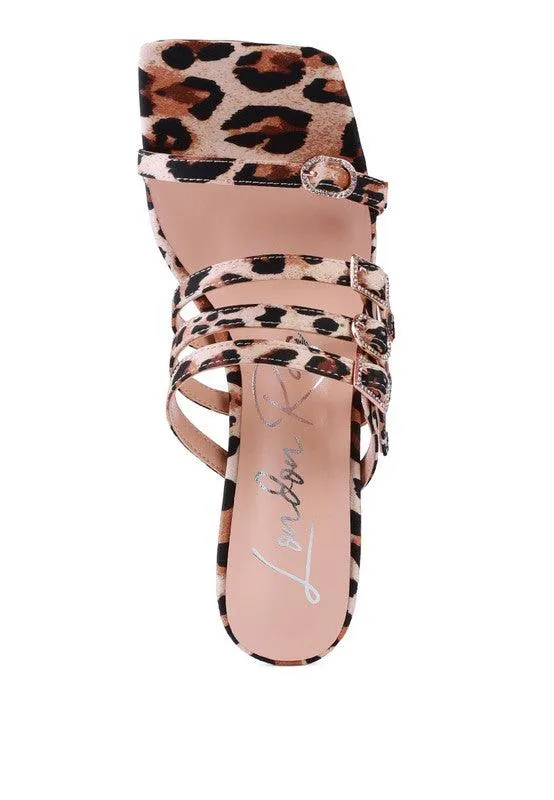 Leopard Nyle Platform Heeled Sandals