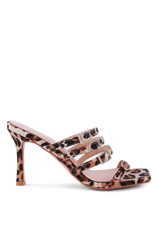 Leopard Nyle Platform Heeled Sandals