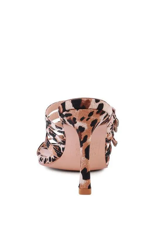 Leopard Nyle Platform Heeled Sandals