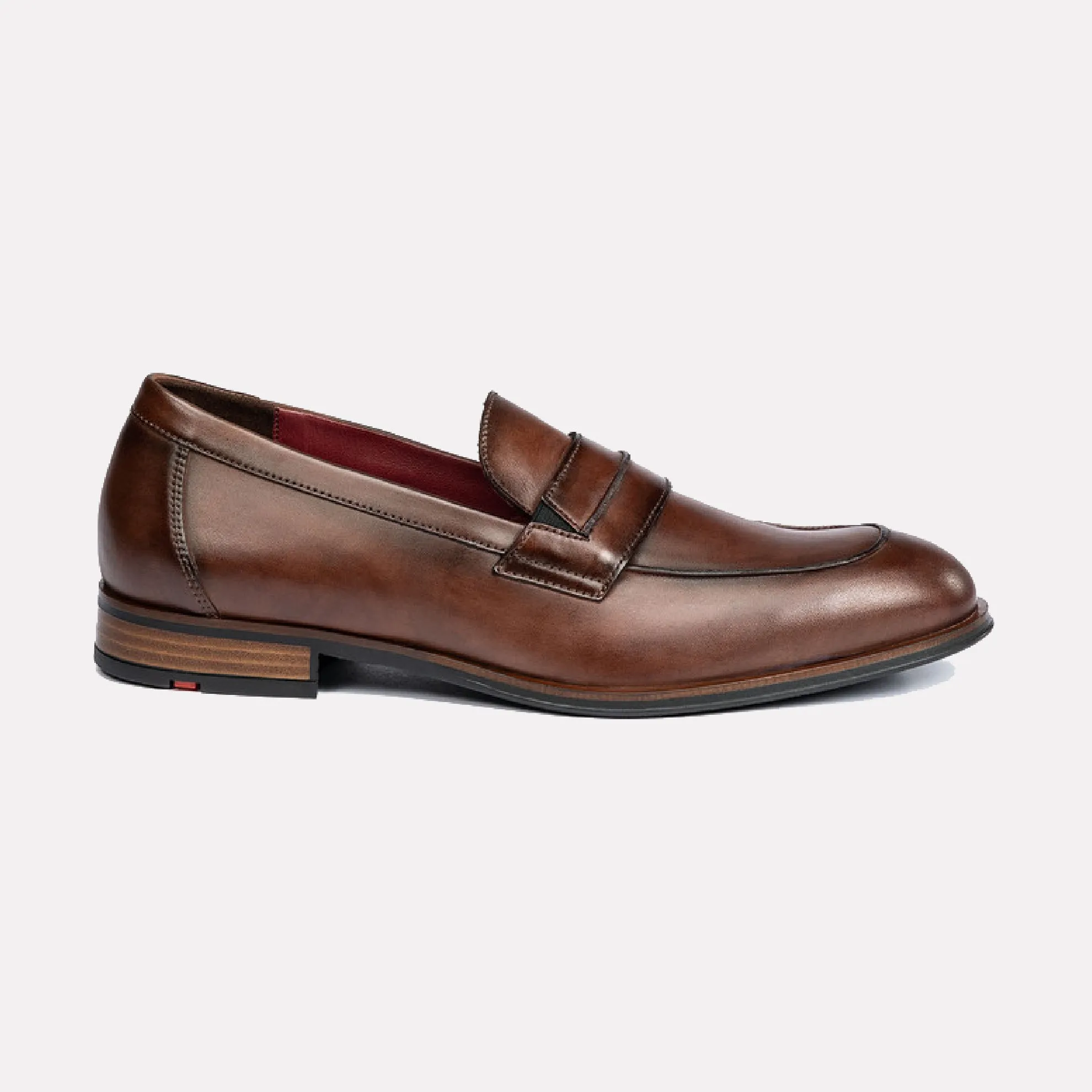 LLOYD SAGRES Slip-On Smooth Leather Loafer / Brown