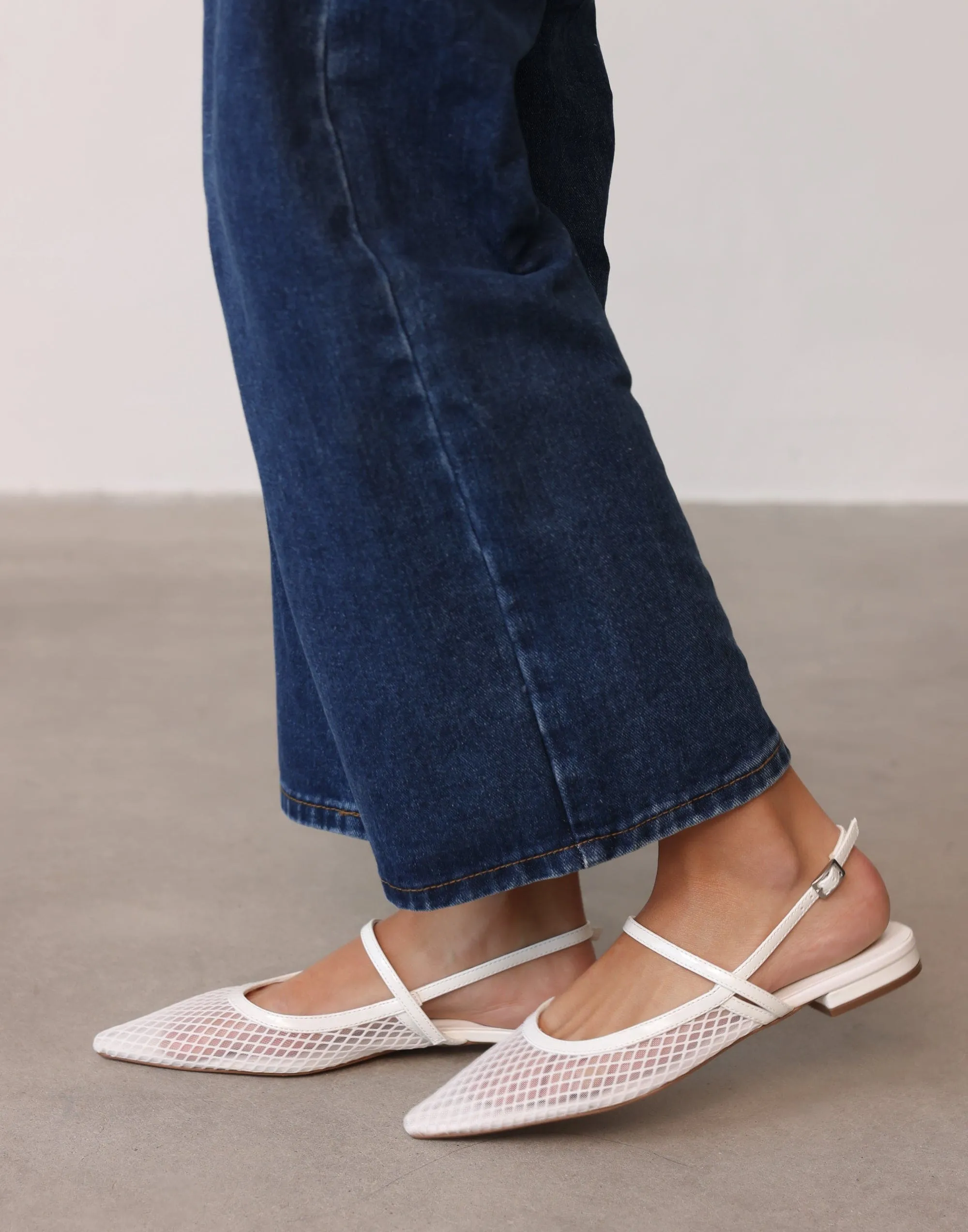 Lourdes Ballet Flat (White Patent) - By Therapy