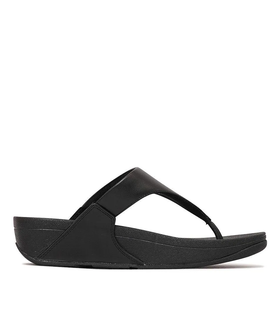 Lulu Leather Black Sandals