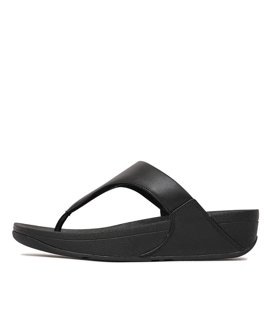 Lulu Leather Black Sandals