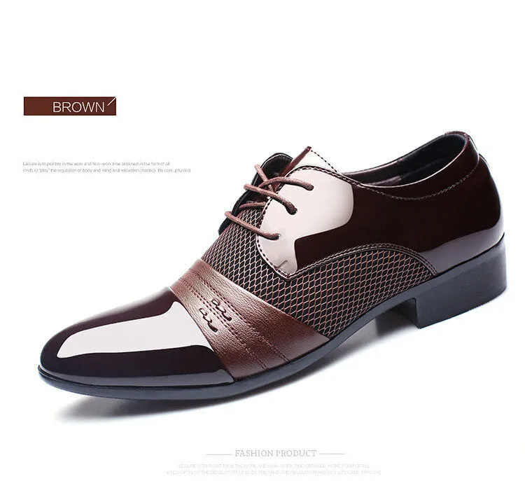 Men Dress Shoes Business Flat Shoes Black Brown Breathable Low Top Men Formal Office Shoes