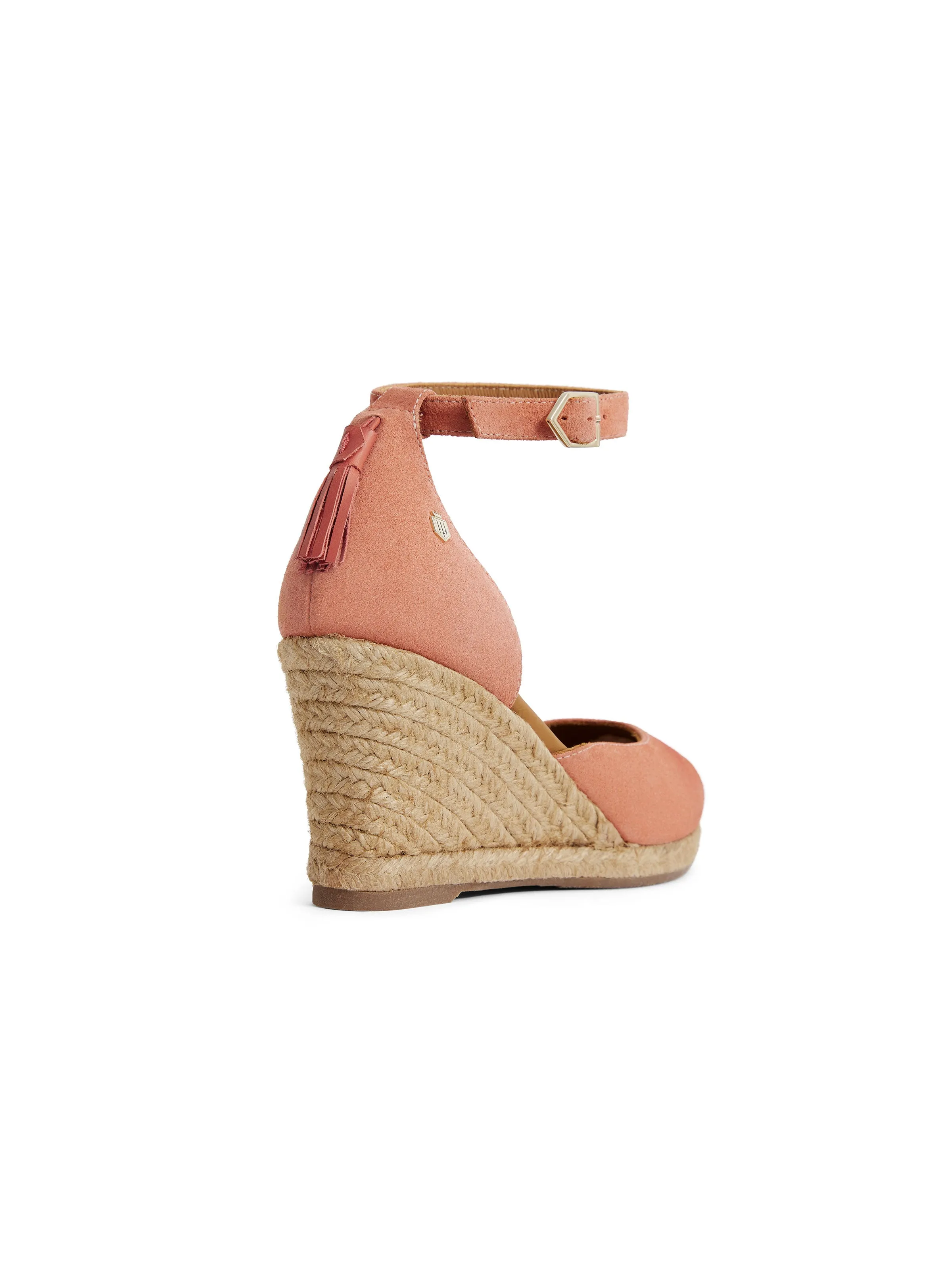 Monaco Wedge - Melon Suede